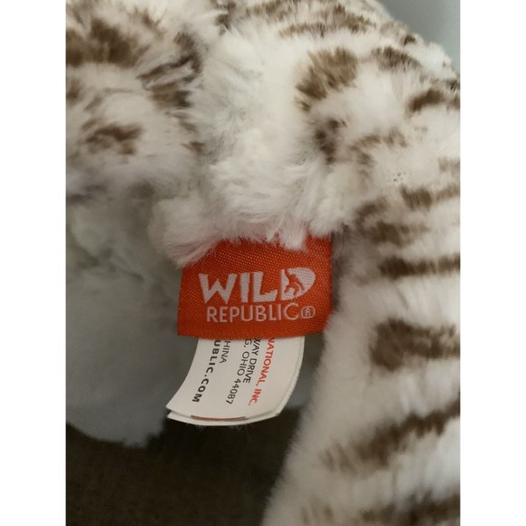 Wild Republic Plush Snowy Owl 11” White Brown Soft Stuffed Animal Toy TAG - Picture 12 of 14